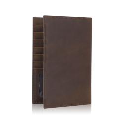 Factory Custom Logo Card Holder Wallet Promotional Card Holders For Slim Wallet Full Grain Genuine Leather Crazy Horse Leather