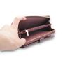 RFID Long Tri-fold Purses Credit Card Holder Case genuine leather Women Wallets
