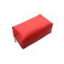 Wholesale plain pu leather makeup bag medium organizer red cute makeup kit pouch