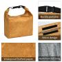 Custom Print Logo Brown Reusable Insulated Food Thermal  Aluminum Foil Dupont Tyvek Kraft Paper Lunch Cooler Bag With Handle