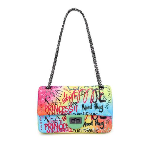 2024 Custom Graffiti Design Crossbody Sling Bag For Women Shoulder Chain Purse