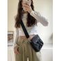 New Korean Style Black Shoulder Bag Adjustable Ribbon Nylon Messenger Bag Female Casual Waterproof Gym Bag