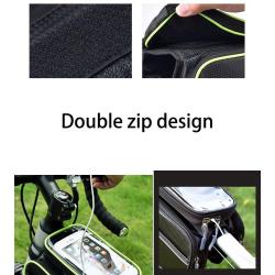 ZF153 PU Bike Bags Mountain Waterproof Mobile Phone Crossbar Hanging Bags Saddle Cycling Gear Accessories Front Beam Bags