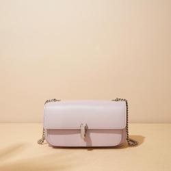 Minimalist leather chain bag, niche crossbody bag