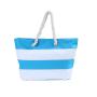 China Manufacturer Wholesale Fashion Rope Handle Stripe Canvas Beach Tote Bag
