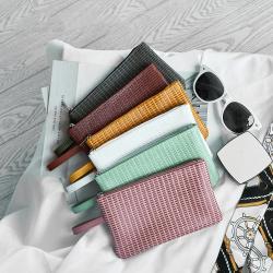 Clutch Small Travelling Makeup Bag Multifunctional PVC Zipper Cosmetic Lipstick Brush Storage Bag