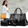 3 Piece Set Bag Fashion PU Leather Ladies Women Shoulder Handbag Design Chains Crossbody Stylish Handbags for women luxury