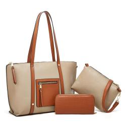 2024 New Fashionable Retro Single Shoulder 3-Piece Versatile Tote Bag