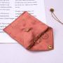 Wholesale Custom Logo Printing Small Silk Satin Envelope Jewelry Pouch Bracelet Storage Silk Jewelry Bag