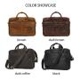 ZWY192 2024 Men Genuine Leather Vintage Briefcase New Wholesale Waterproof Business Handbag Daily Work Lightweight Laptop Cases
