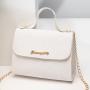 2024 Autumn/Winter Leisure Simple Handbag Women's New Cross-Border Portable Bag with Embossed Chain Small Square Bag Wholesale