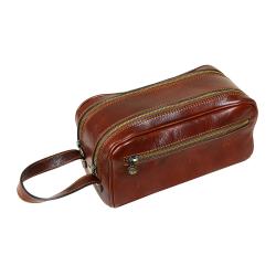 Customized leather dopp kit men toiletry bags travel bag pouch