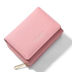 KBW512 Wallet Women Short Zipper Coin Purse High Quality Folding Ladies Multifunctional Leather Wallet Card Bag