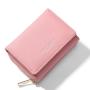 KBW512 Wallet Women Short Zipper Coin Purse High Quality Folding Ladies Multifunctional Leather Wallet Card Bag