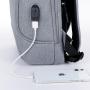 Custom Logo Factory Business Simple Large Capacity USB Laptop Bag Zipper Oxford Waterproof Softback Laptop Travel Backpack