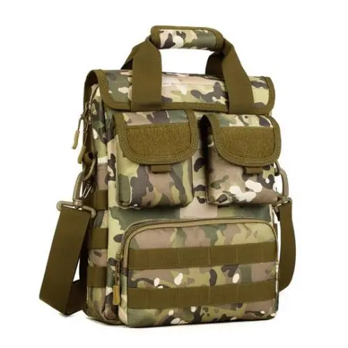 Unisex Tactical Reconnaissance Bag A4 Commuting Shoulder Crossbody Handbag for Men and Women with Durable Zipper Closure