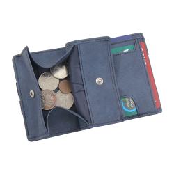 Leather Zipper Wallet With Elastic band Card Holder Slim Thin Smart Men Magic Wallet With Coin