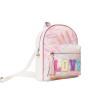 Custom  Zip-around Closure Top Carry Handle Adjustable Strap Towel Embroidery Patch Logo Girls Fashion Mini Tie Dye Backpack