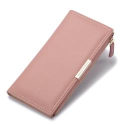 ZR607 Women's Long Wallet Fashion Girl PU Open Wallet Horizontal Square ID Card Holder Handbag Coin Purse Colored Zero Wallet