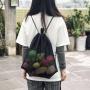Gelory Customized Promotional Mesh Drawstring Bag Backpack Clothes Shoe Travel Bag Beach Backpack Bag
