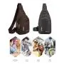Gelory Fashion Multifunctional Single Shoulder Bag  Crossbody Chest Bag Fanny Pack With Earphone Hole For Travel Outdoor Sports