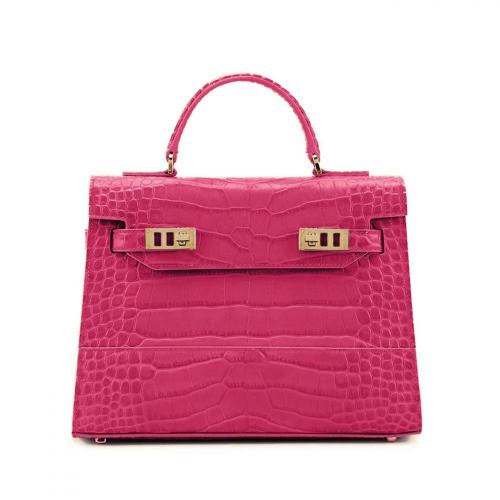 Factory High Quality Classic Luxury Genuine Leather Veagn Women Handbags Crocodile Pattern Custom Logo OEM ODM Ladies Hand Bags