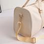 Stock lilac Nylon duffle bag with Glittering chenille letter patches duffle bag travel handbag nylon bag