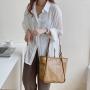 Latest Korean Fashion Large Capacity Handbags Large Capacity Shoulder Bag Trend Versatile Simple Pu Leather Shoulder Handbags