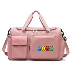 Wholesale Custom Logo Waterproof Portable Polyester Tote Gym Yoga Sport Duffle Bags for Women Luggage Travel Bags