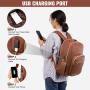 LOVEVOOK 2022 Wholesale custom school bags large PU leather 15.6 17in women men travel bags Work Business laptop backpacks
