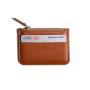 Genuine Leather Credit Card Holder Zipper Wallet RFID Slim Card Holder Wallet