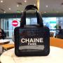 Small Fragrant Wind Mesh Tote Bag Black and White Letter Hollow Breathable Cosmetic Bag Portable Bag