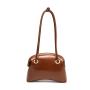New Designer Fashion Oil Wax Retro Genuine Leather Handbags Ladies Clip Bag Women Shoulder Hand Bag Female Armpit Bag