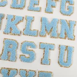 Keymay Hot Sale Lightweight DIY Personalized A-Z 26PCS Alphabet Self Adhesive Letters Letter Stickers Chenille Letter Patches