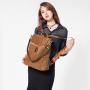 LOVEVOOK OEM Custom logo Fashion Women Backpack casual Hot sale Vintage PU Leather backpacks Teenagers School Outdoor Travel Bag