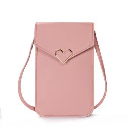 Factory Direct Women's Retro Student Small Wallet PU Leather Touch Screen Mobile Phone Slung Trendy Lock Fashionable Lady's