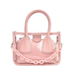 High Quality Transparent Ladies Shoulder Tote Bag PVC Crossbody Clear Women Hand Bag