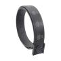 Custom brand printing logo luxury genuine leather belt for men with black stainless steel buckle