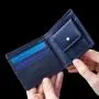 Genuine leather coin wallet RFID men wallet for gift with logo added