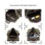 Custom logo wholesale Cowhide vintage back pack bag male drawstring rucksack hipster school canvas leather backpack for men