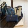 Large capacity denim fashionable patchwork contrasting shoulder bag designer bags