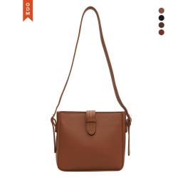 2024 New Design Women's Vintage Lady Style Messenger Bags PU Leather Tote Hand Bag with  Embroidery Decorations