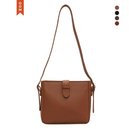 2024 New Design Women's Vintage Lady Style Messenger Bags PU Leather Tote Hand Bag with  Embroidery Decorations