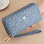 Women's Long Double Zipper Large Capacity Handheld Wallet