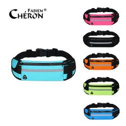 Custom Gym Square Fanny Pack Safty Reflective Cycling Phone Case Running Belt with water Pocket Sport Waist Bag For Women Men