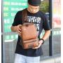 ZR868 Man Chest Bag PU Waterproof Shoulder Bag Sports Travel Crossbody Leisure Solid Color Print logo Business High Quality Bag