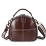 2021 Hot Selling New Designer Women Fashion Small Round Bag Retro Oil Wax Genuine Leather Shoulder Bag Cross Body Messenger Bags