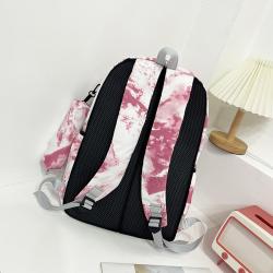2022 New Three-piece Set Nylon Waterproof Zipper Backpack Bolsos Fashion Tie-dye Backpack School Bag for Middle College Students