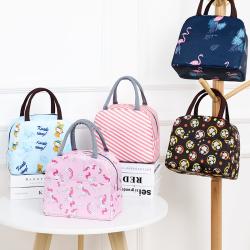 Gelory 2024 Insulated Lunch Bag Thermal Custom Flamingos Printing Tote Bags Cooler Picnic Food Lunch Box Bag