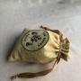 Custom Logo Embroidery Jute Hessian Burlap Gift Drawstring Bag Soft Beige Jute Coffee Tea Packaging Bag